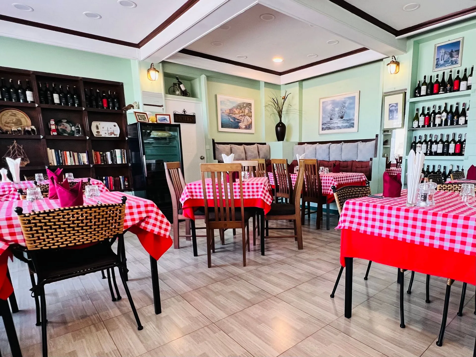 Air-conditioned dining room at Caruso Hua Hin