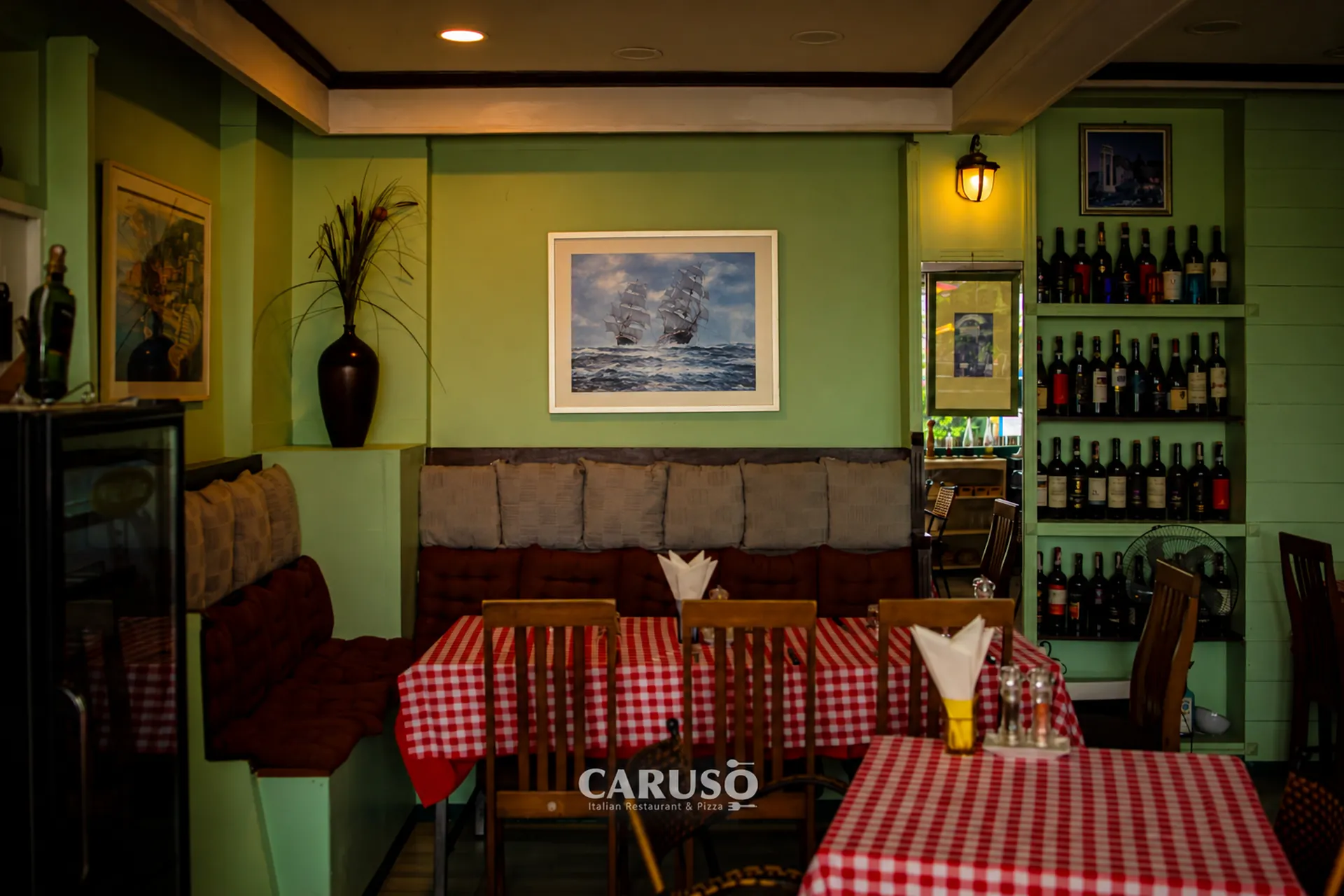 Air-conditioned dining room at Caruso Hua Hin